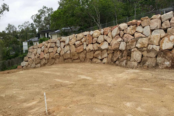 Random Sandstone Retaining Wall for the Kilcoy Council